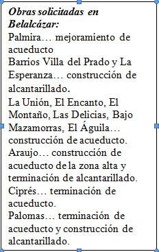 Proyectos serán liderados por la Administración Municipal de Belalcázar.
