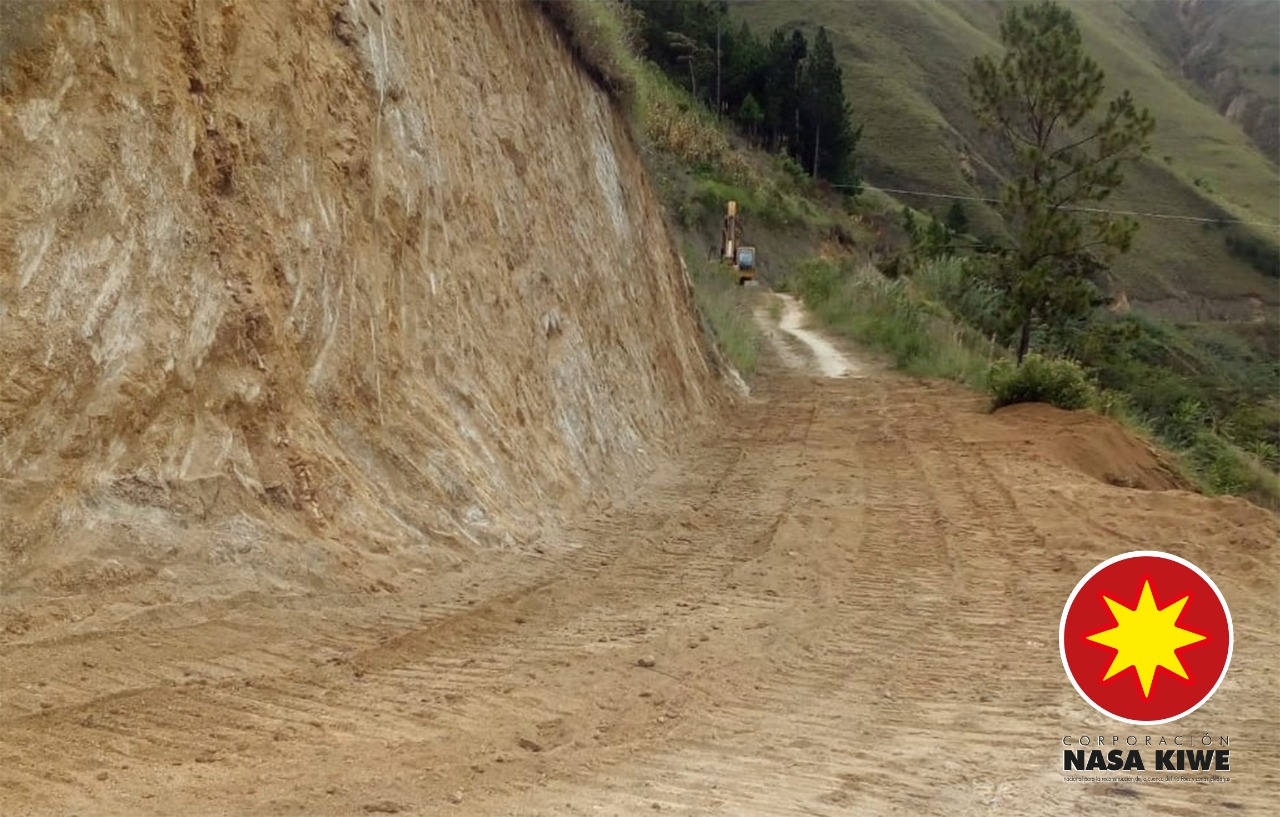 vía Taravira–Guaquiyó-Avirama, en el municipio de Páez