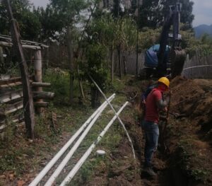 Obras acueducto de Ricaurte, municipio de Páez, Cauca.