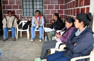 Socialización construcción placa huella en Cohetando, Cauca